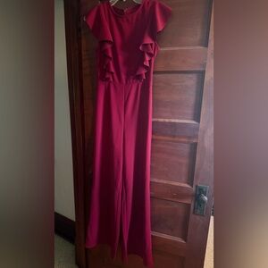 Elegant Burgundy Jumpsuit